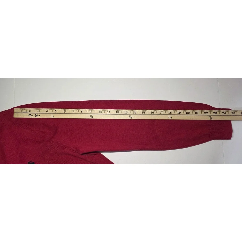 Brooks Brothers Mens‎ Size XL 100% Supima Cotton Red Long Sleeve V Neck Pullover